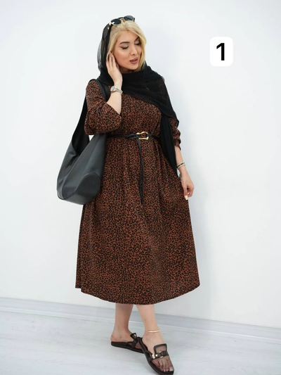 پیراهن نخی سینه چین سندی کد7388